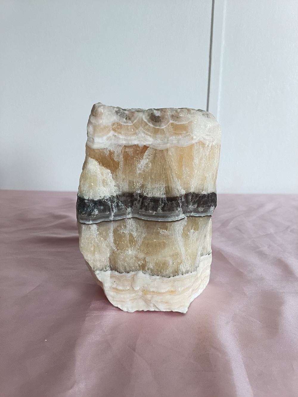 Phantom Zebra Calcite Crystal Gemstone Natural Polished Rock